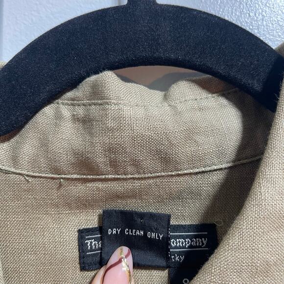 Vintage The J. Peterman Company 100% Linen Midi Dress Button Front Women's 8 - Picture 7 of 7